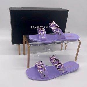 🩷CLEARANCE🩷Kenneth Cole NWB Neko Chain Jelly Slides Lilac